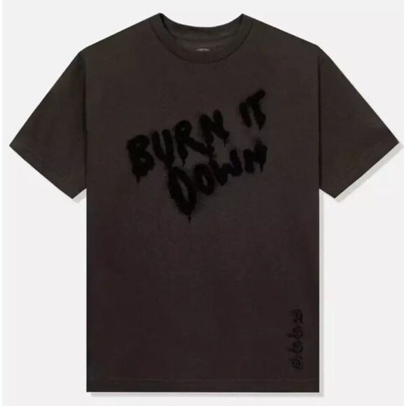 Anti Social Social Club Burn It Down Brown Tee ASSC  Brand New L - Picture 1 of 5